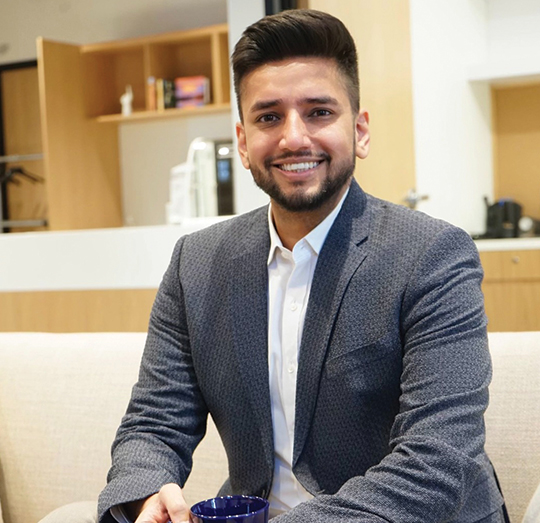 Immigration lawyer meeting clients